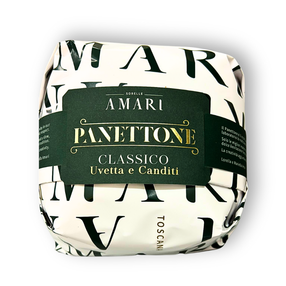 Panettone Classico Tradizionale - Handgefertigt mit Rosinen & kandierter Orangenschale aus der Toskana Amari