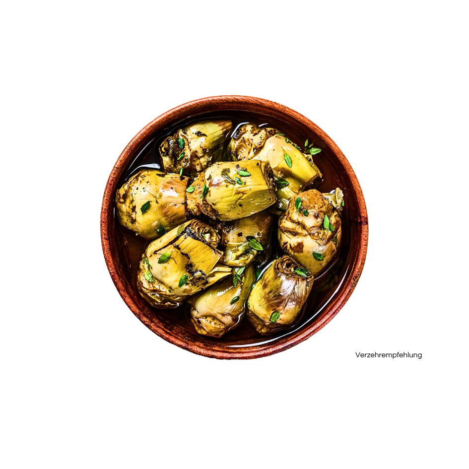 Eingelegte und gegrillte Artischocken aus Sardinien.