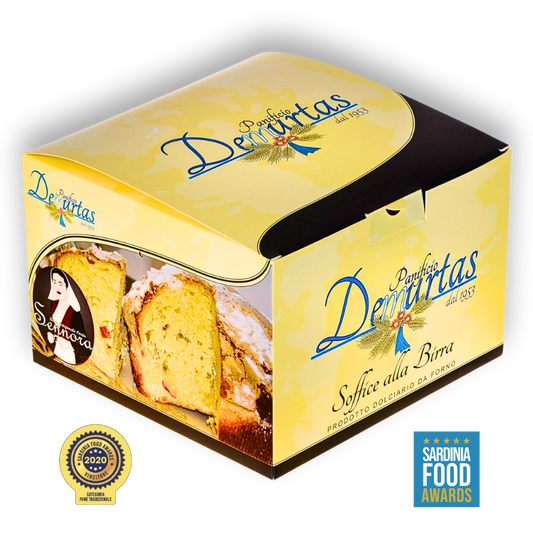 Panettone alla Birra – innovative Handwerkskunst aus Sardinien. Panettone mit Bier und Trauben.